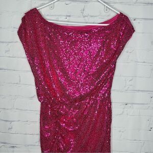 Grace Karin medium hot pink sequin dress